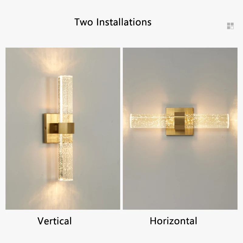Modern Bubble Crystal LED Wall Lamps Bathroom Dresser Living Room Bedroom Mirror Wall Sconces Indoor Decoration Lighting Lustres
