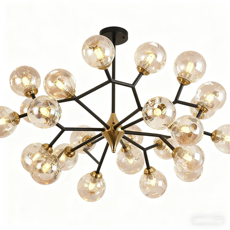LED Glass Ball Chandelier Pendant Light for Indoor Decorative Lighting - Living Room Bedroom Dining Room