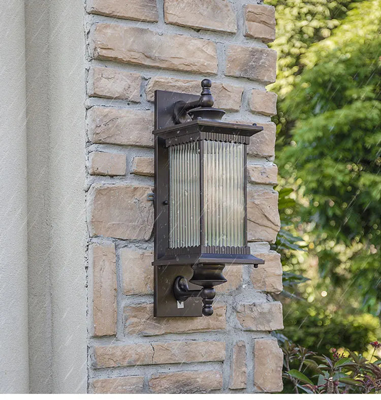 Retro Waterproof Outdoor Wall Lamp European Balcony Villa Garden Wall Light Courtyard Exterior Wall Lamp Corridor Aisle Lighting