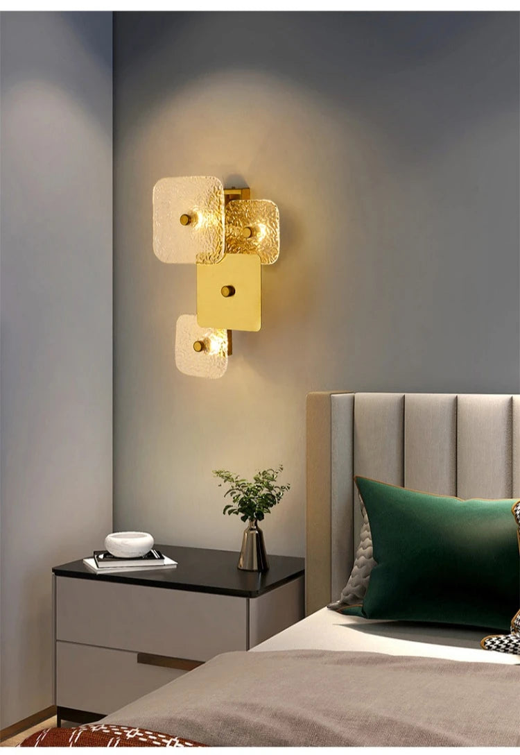 Light living room background wall large wall lamp designer staircase entrance personalized sofa bedroom bedside lamp