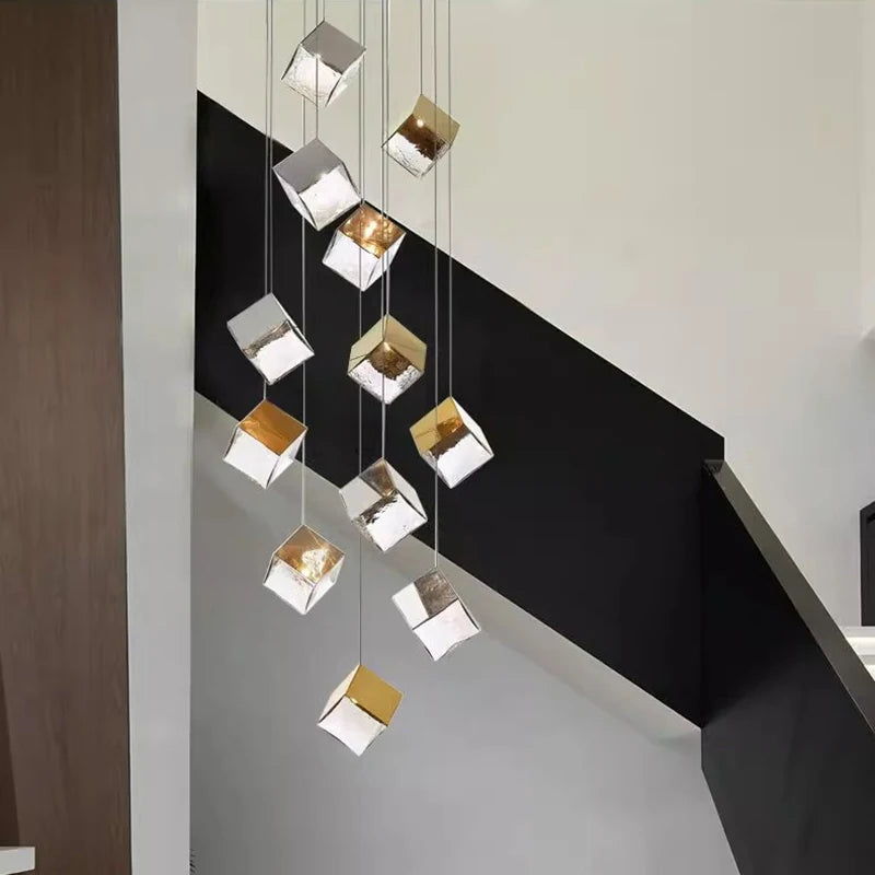 Nordic home decoration, stair chandelier, living room and dining room Pendant lights, ceiling light, indoor lighting