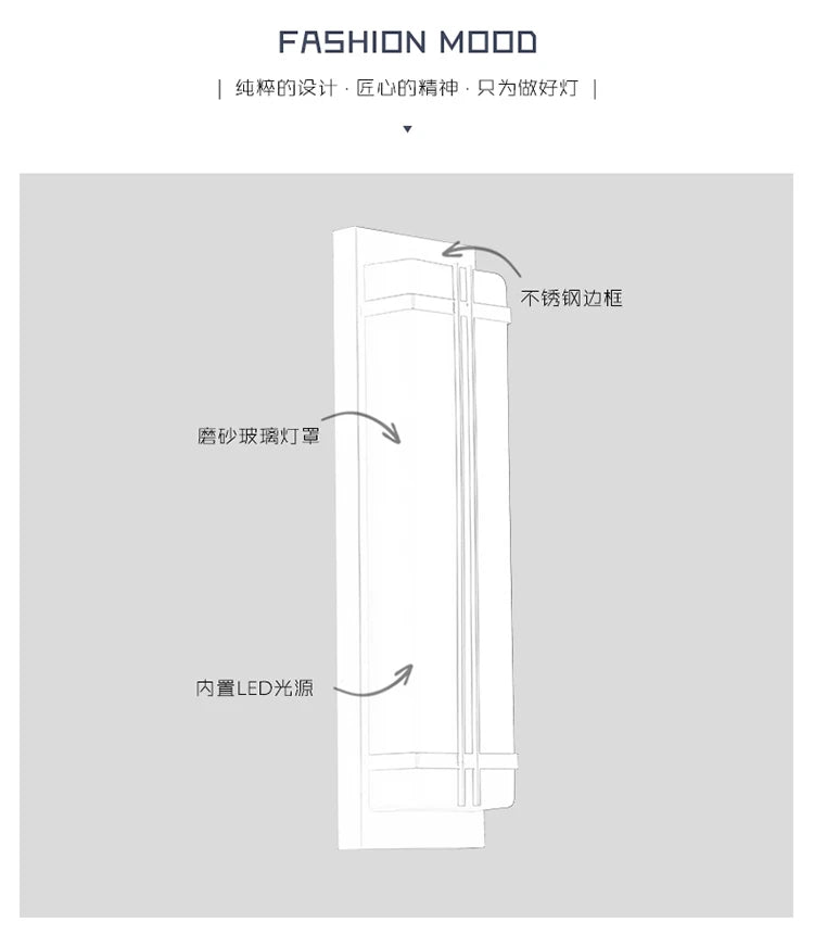 Outdoor wall lamp waterproof wall lamp Internet celebrity creative balcony aisle stairs bedroom living room new Chinese