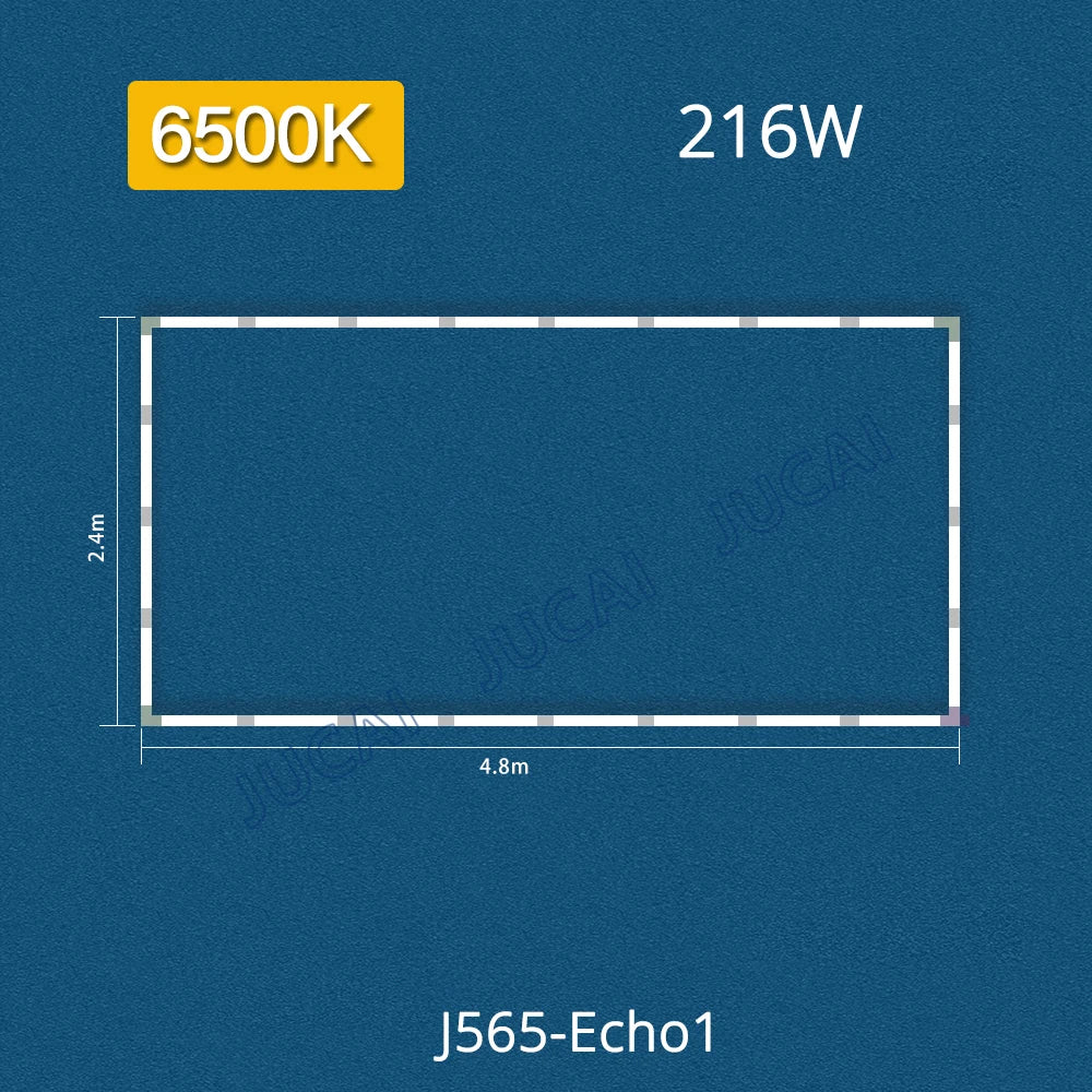 6500K  LED tube combination rectangular sleeve lamp made of PC material,lightweight For garage light,barber shop bedroom