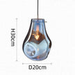 Designer Creative Stained Glass Single Chandeliers, Nordic Simple Bedside Cafe Dining Room Led Small Decorative Lighting
