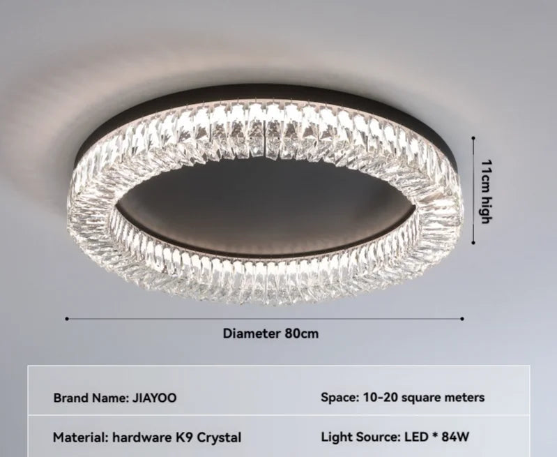 Light Luxury Modern Led Crystal Ceiling Ceiling Light Home Decoration Living Room Bedroom Dining Room Hotel Kitchen Lighting