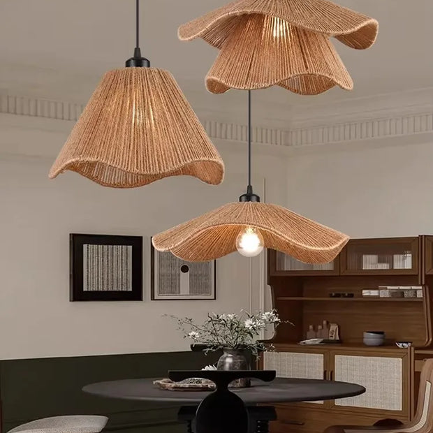 2025 Handmade Woven Restaurant Pendant Light Hemp Rope Light Bedroom Light Restaurant Japanese Style Room Decoration Pendant Lig