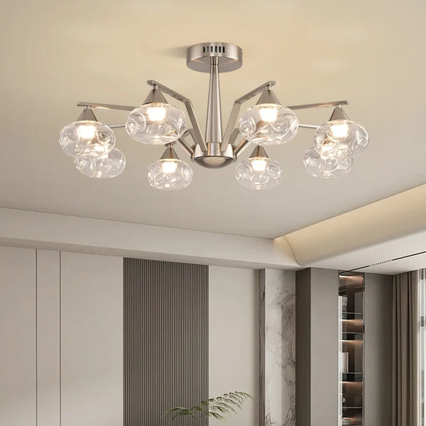Wabi Sabi Glass Chandeliers For Dining Tables Living Room Kitchen Office Coffee Hanging Lamp Nordic Home Decor Ceiling Lights