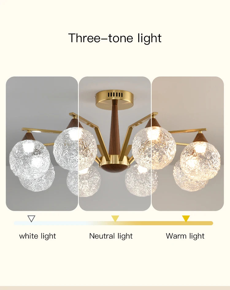 Wabi Sabi Glass Chandeliers For Dining Tables Living Room Kitchen Office Coffee Hanging Lamp Nordic Home Decor Ceiling Lights