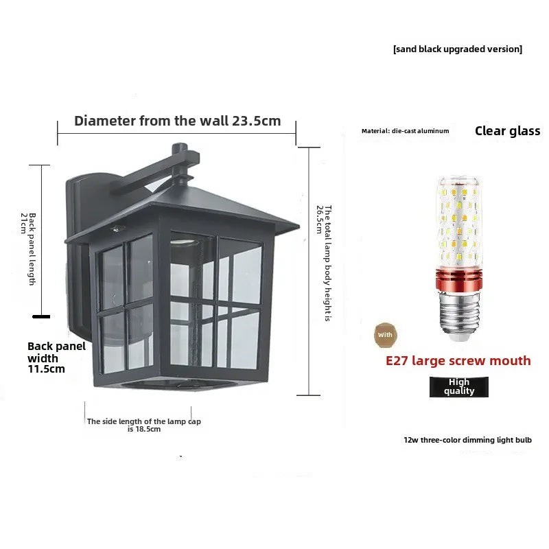 Outdoor Waterproof Wall Lamp Simple Modern Hotel Restaurant Clothing Store Decorative Lighting Villa Gate Balcony Lamp