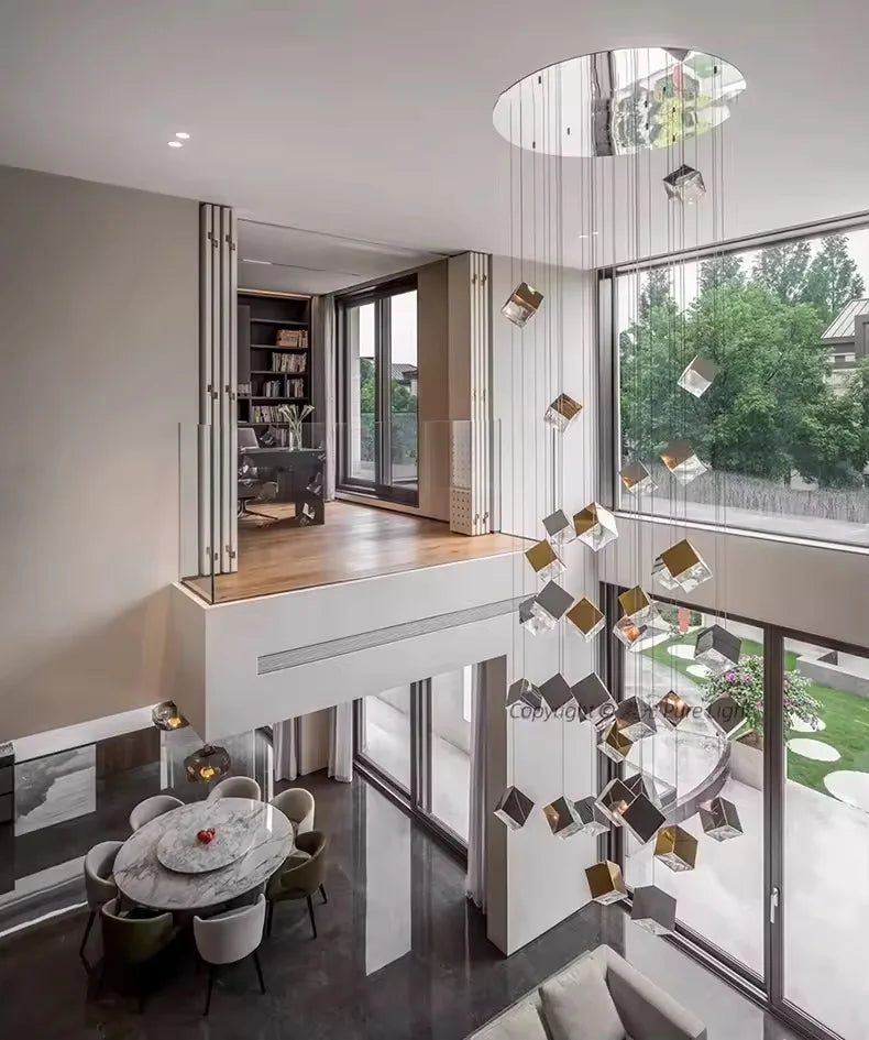 Nordic home decoration, stair chandelier, living room and dining room Pendant lights, ceiling light, indoor lighting