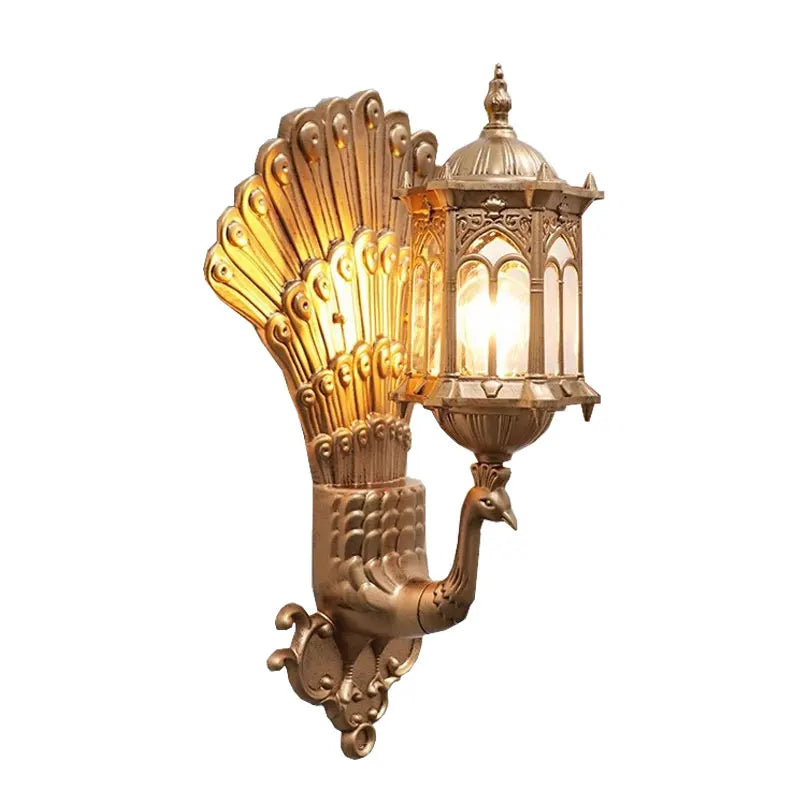 Outdoor Courtyard Pillar Entrance Waterproof Terrace Retro Courtyard Villa Exterior Wall Balcony Courtyard Wall Lamp