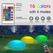 1pc Solar Stone Lights, Artificial Pebble Lights, Large Size Stone Lights, Outdoor Color Changing Landscape Lights