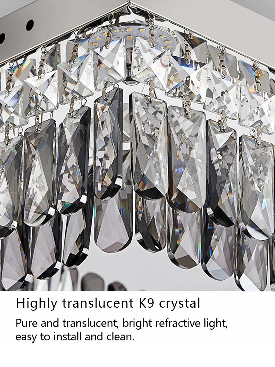 Light Luxury Crystal Ceiling Light Round LED Lamp 2025 New Post-modern Design Upscale Lighting Fixture for Living Room Bedroom