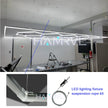 Honeycomb LED Rectangle Lighting Office Gym Desk Barber Workshop Ceiling pendant Light Color change Dimmable Garage Hexagon Lamp