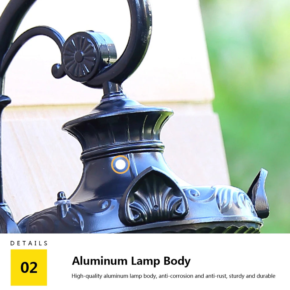 SANDIY Outdoor Wall Light Fixtures Retro Porch Lamp Exterior Nighting Sconce for House Front Door Garage Patio Bronze+Glass E27