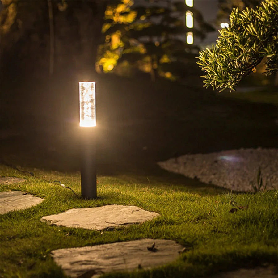 Outdoor Waterproof Acrylic LED Lawn Lamp 50/70CM Aluminum Pillar Garden Path Light Landscape Lawn Lights AC85-265V