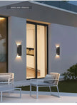 Outdoor Waterproof Wall Lamps Strip Aluminum Wall Lights 18W LED Black Wall Lamp Bedroom Exterior Outdoor Lighting Fixtures