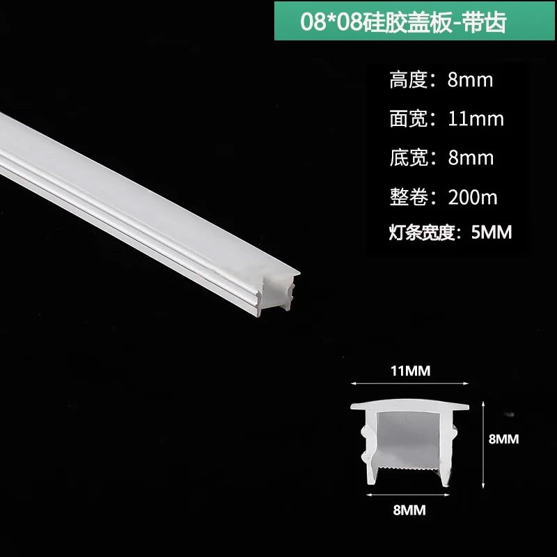 1-10M LED Neon Rope Tube Recessed Silicone Diffuser Channel For WS2811 RGB Indoor Decor Outdoor Waterproof Flexible Strip Light