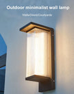 Outdoor Waterproof Wall Lamp for Courtyard Villa Entrance Garden Yard Lighting Modern Simple Style Metal+PC Light Source