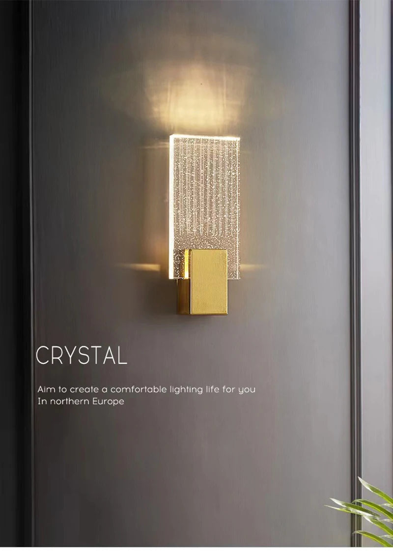 Modern Bubble Crystal LED Wall Lamps Bathroom Dresser Living Room Bedroom Mirror Wall Sconces Indoor Decoration Lighting Lustres