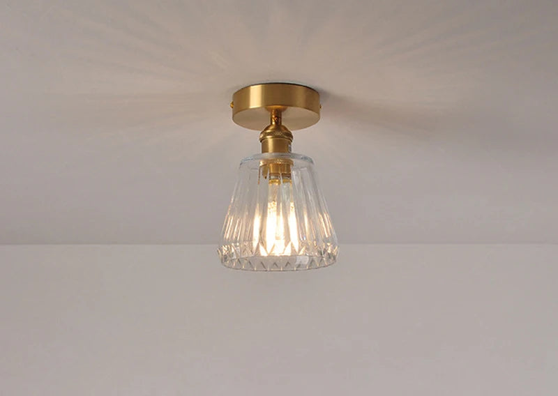 Modern Pendant Ceiling Lamp with Glass Shade for Kitchen Aisle Balcony Bedroom Home Art Deco Led Ceiling Lights Fixtures E27