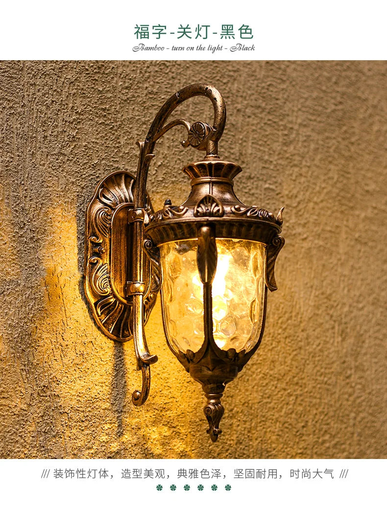 DurableEuropean Outdoor Wall Lamp Indoor And Outdoor Waterproof Led Wall Lamp Simple Corridor Gate Balcony Villa Courtyard Lamp