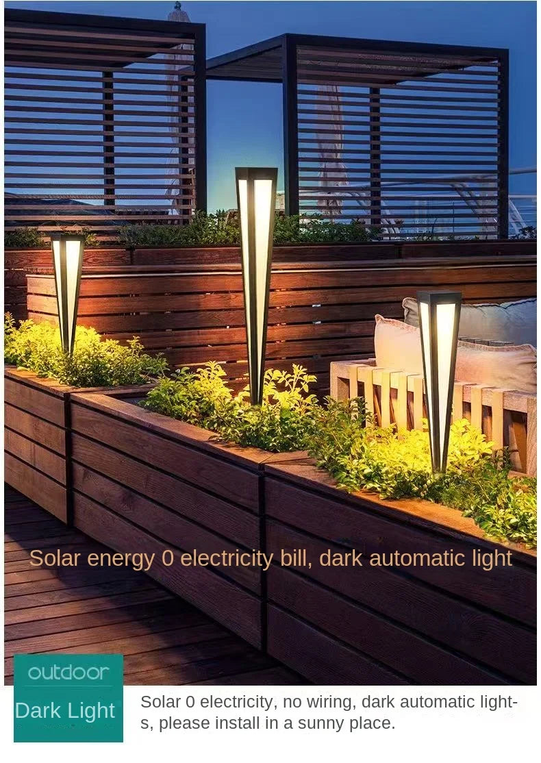 Solar landscape light 62CM high outdoor lighting waterproof courtyard lawn outdoor soft light design