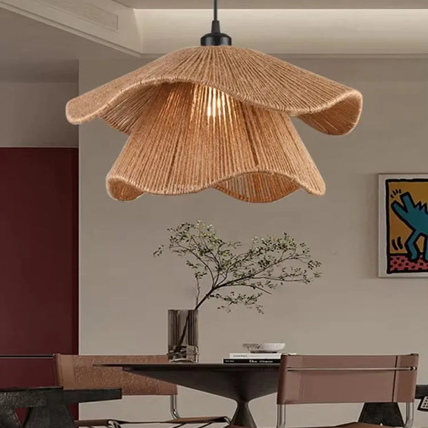 2025 Handmade Woven Restaurant Pendant Light Hemp Rope Light Bedroom Light Restaurant Japanese Style Room Decoration Pendant Lig