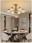 Wabi Sabi Glass Chandeliers For Dining Tables Living Room Kitchen Office Coffee Hanging Lamp Nordic Home Decor Ceiling Lights