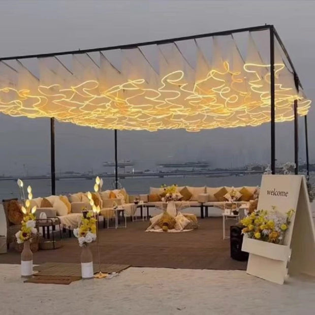 Luminous ceiling LED waterproof light strip Outdoor camping Restaurant Attraction Atmosphere Wedding ceiling decoration