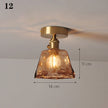 Modern Pendant Ceiling Lamp with Glass Shade for Kitchen Aisle Balcony Bedroom Home Art Deco Led Ceiling Lights Fixtures E27