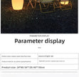Water Drop Solar Outdoor Camping Lantern for Sunset Ambience Decoration Windproof Portable Camp Light for Tent Yard Garden