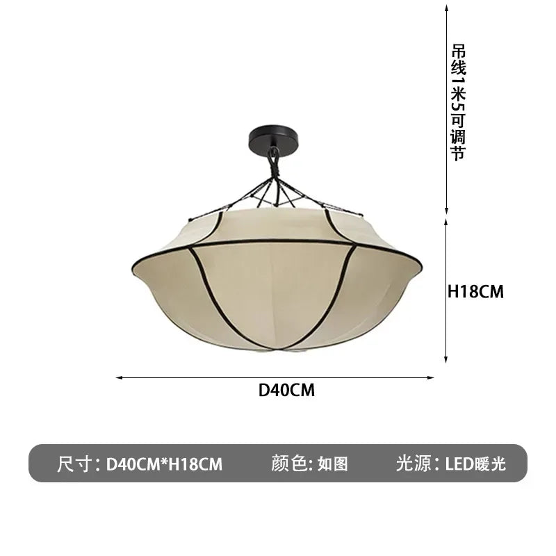 Japanese silk pendant light Art Decor Oi Soi ufo umbrella lamp LED chinese lantern Living Room Study office unique bedroom light