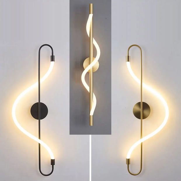TINLAIBOR Minimalist designer's Wall lamp Living room Background wall Staircase decoration music notation Wall lamps Bedhead
