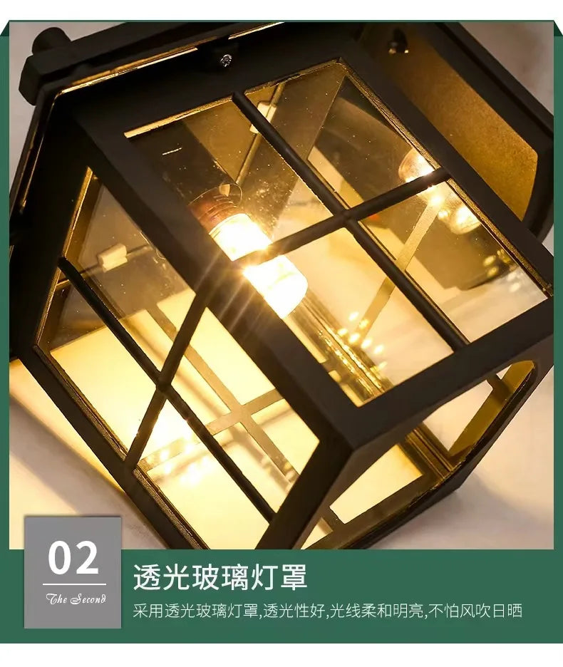Outdoor Waterproof Wall Lamp Simple Modern Hotel Restaurant Clothing Store Decorative Lighting Villa Gate Balcony Lamp