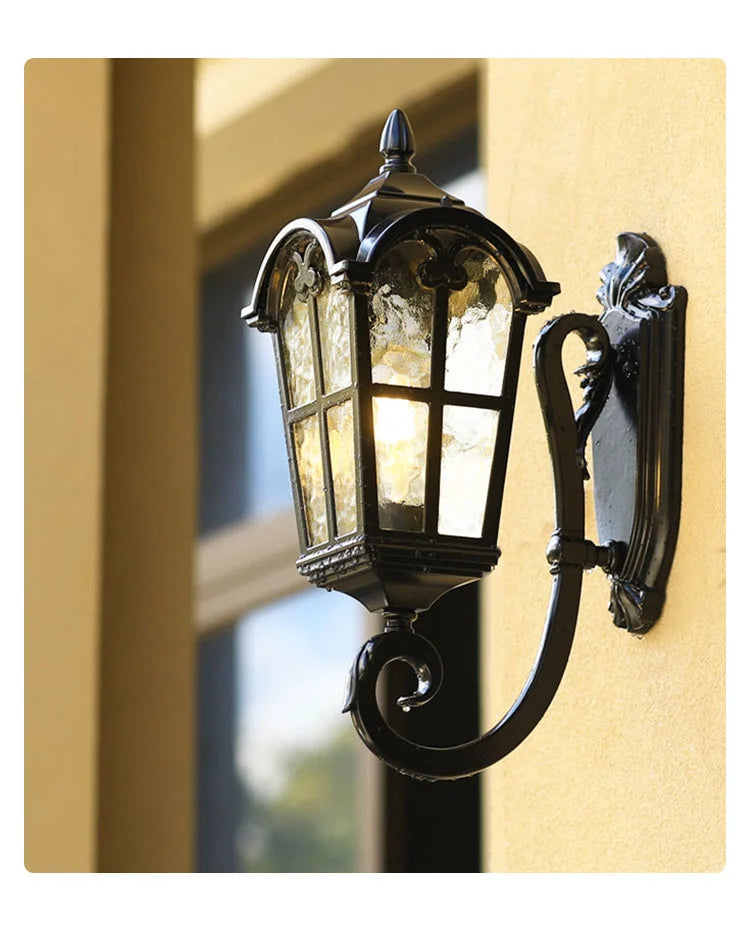 Outdoor Waterproof Wall Lamp For Garden Villa Gate Outdoor European-Style Courtyard Balcony Exterior Wall Lamp Retro Wall Lamp