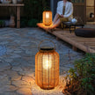 Solar GardenGarden Lawn Outdoor Portable Light Hanging Light Japanese Floor Light Balcony