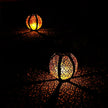 HOMEFISH Outdoor Solar Iron Art Hanging Light Hollow LED Waterproof Landscape Projection Lamp for Garden Decor