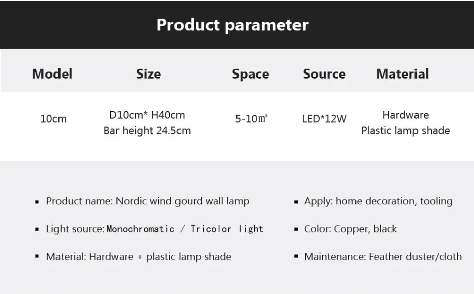 Nordic Wind Gourd Wall Lamp Minimalist LED Milky White Light For Living Room Study Bedroom Bedside Home Decoration Light Fixture