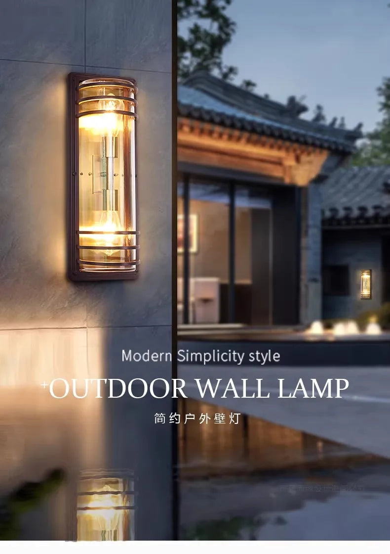 Outdoor Waterproof Wall Lamp - All Aluminum Moisture-Proof Decorative Lighting for Balcony Entrance Door Courtyard Garden