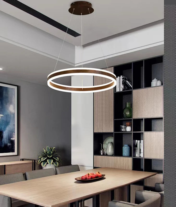 Modern Ring LED Chandelier Dimmable for Tables Dining Living Room Bedroom Kitchen Island Pendant Lamp Home Decor lusters Fixture