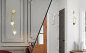 Modern Led Wall Light Gold Nordic Long Strip Wall Lamps for Living Room Bedroom Bathroom Hall Corridor Background Indoor Decor