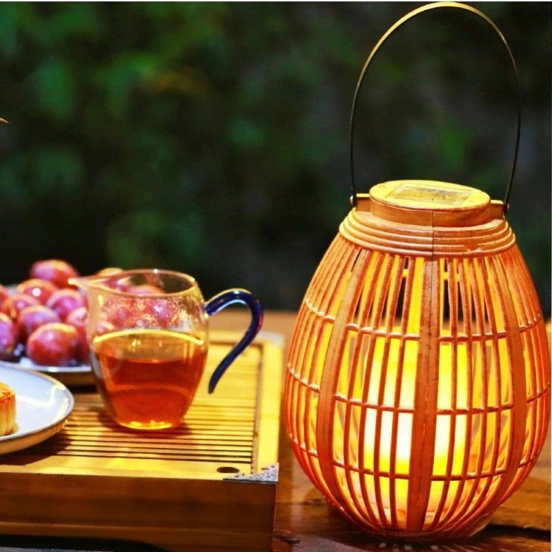 Creative New LED Solar Plastic Lantern Outdoor Waterproof Courtyard Villa Garden Decoration Atmosphere Lighting Fixtures