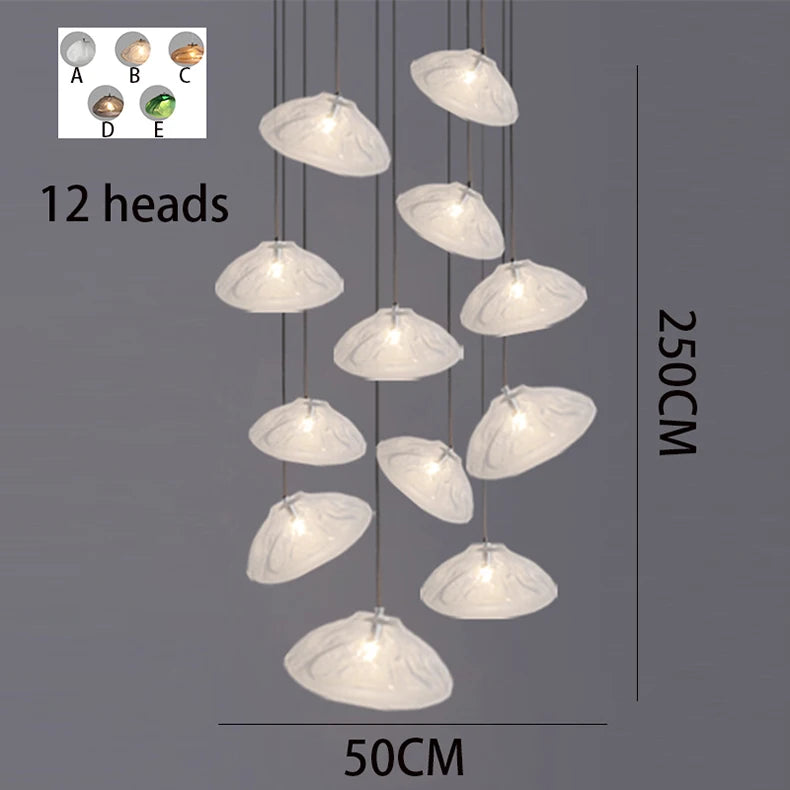 Nordic home decoration, stair chandelier, living room and dining room Pendant lights, ceiling light, indoor lighting