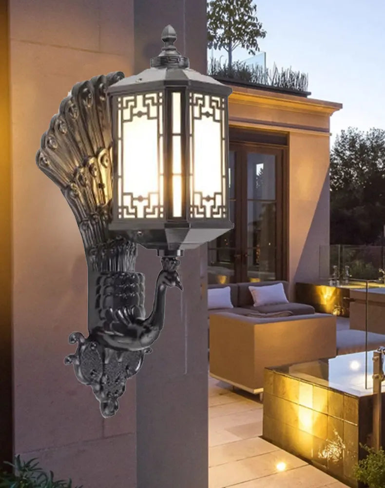 European Style Outdoor Entrance Villa Balcony Waterproof Retro Courtyard Terrace Wall Light