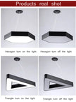Creative Hexagonal Led Lamps Office Chandelier Round Simple Y-shaped splicing Special-Shaped Chandelier Gym Office Light