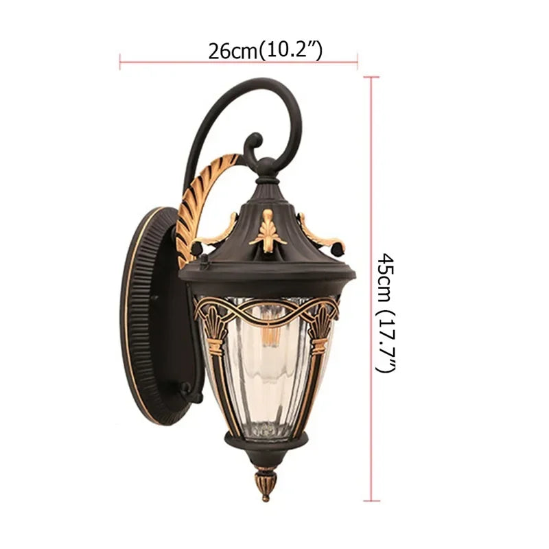 Outdoor Wall Lamp Classical Light Retro LED Sconces Waterproof ideal for  Decoration
