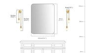 Modern Led Wall Light Gold Nordic Long Strip Wall Lamps for Living Room Bedroom Bathroom Hall Corridor Background Indoor Decor