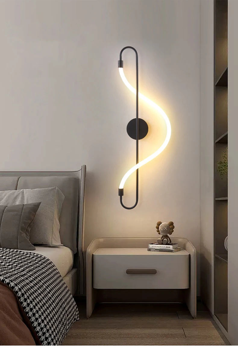 TINLAIBOR Minimalist designer's Wall lamp Living room Background wall Staircase decoration music notation Wall lamps Bedhead