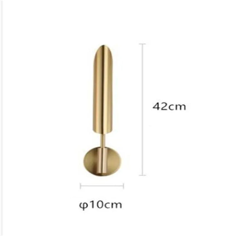 Moderm Luxury Single Double Head Wall Lamp Golden Lnclined Tube Wall Light Mirror Light Stair Living Room Bedroom Deco Luminaire